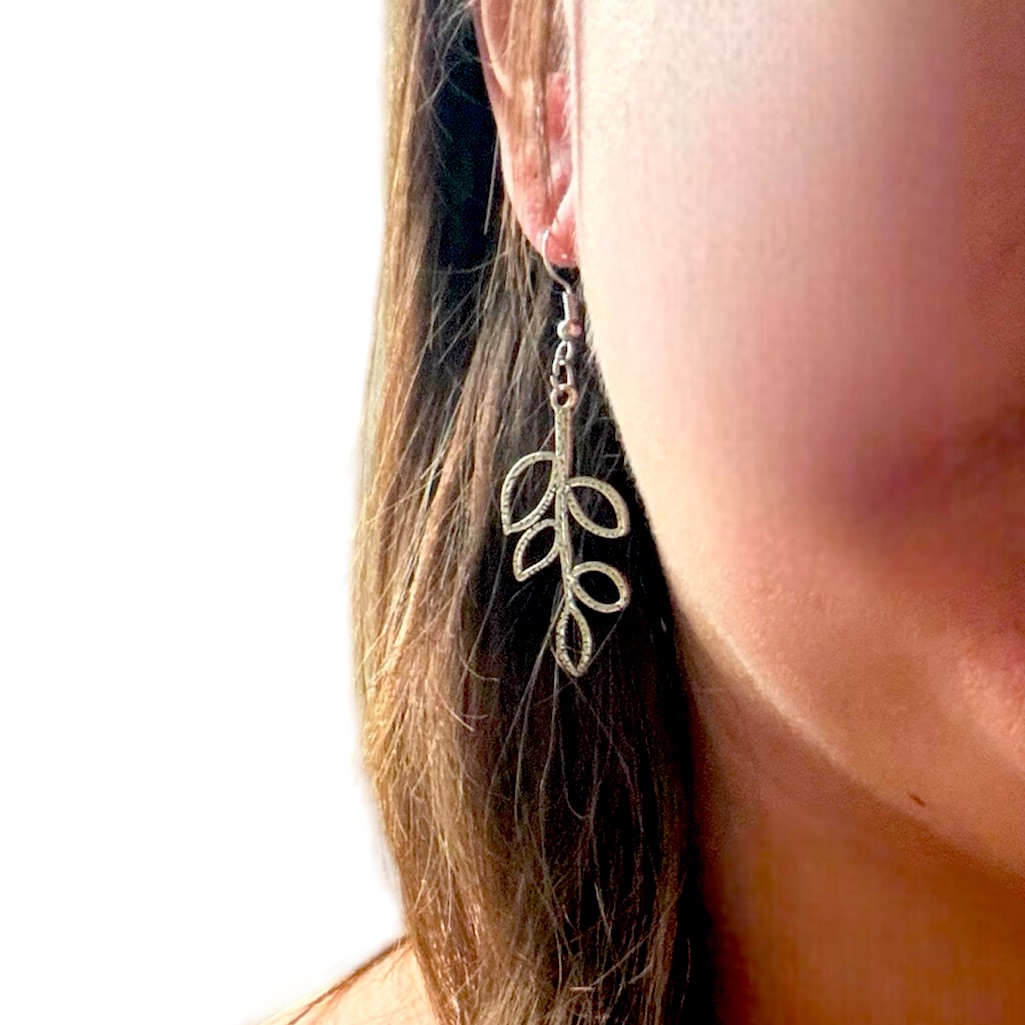 Fashion Jewelry Earrings Silver, Silver Leaf Women Leaves